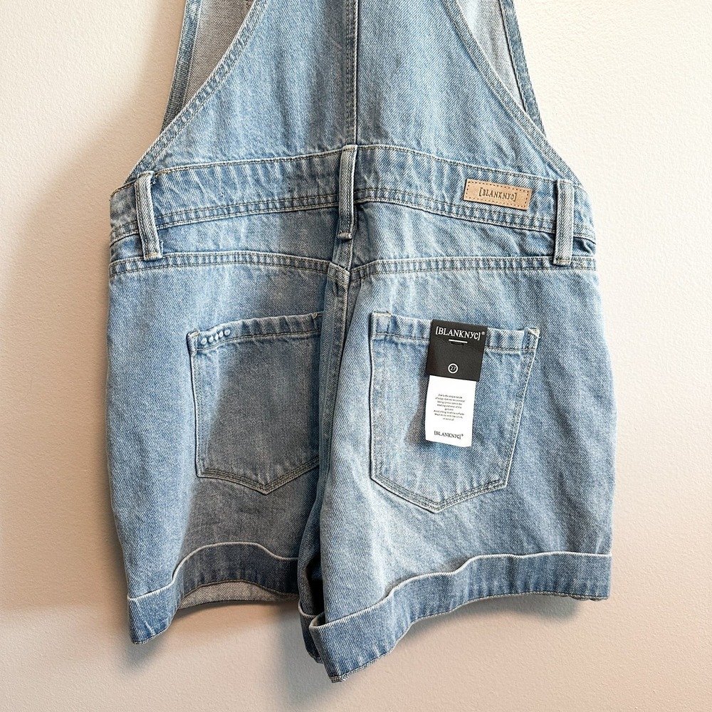 Blank NYC Read My Lips CUffed Hem Shortalls NWT Size 27 - Picture 7 of 11